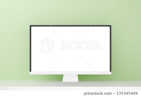 3D material_monitor_yellow-green 135345409