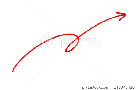 Stylish hand-drawn arrow material Stylish hand-drawn arrow material 135345426