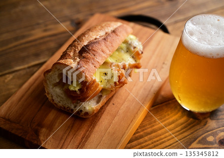 Crispy Chicken and Cheese Sandwich Crispy Chicken and Cheese Sandwich 135345812