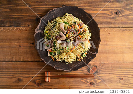 Salt fried noodles Salt fried noodles 135345861