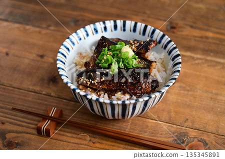 Grilled saury rice bowl Grilled saury rice bowl 135345891