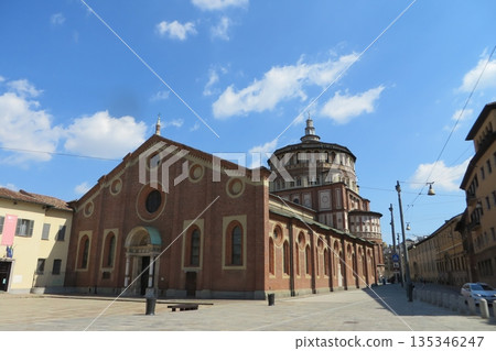 Santa Maria delle Grazie Church under the blue sky 135346247