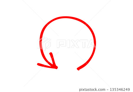 Stylish hand-drawn arrow material 135346249