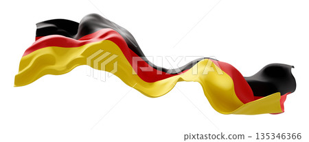 German flag isolated on white background 3D render German flag isolated on white background 3D render 135346366