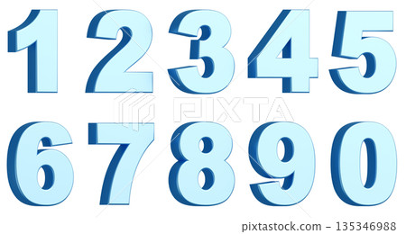 3D背景材質_數字_金屬_淺藍色 3D背景材質_數字_金屬_淺藍色 135346988