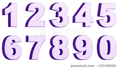 3D background material_numbers_metallic_purple 3D background material_numbers_metallic_purple 135346992