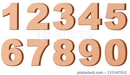 3D background material_numbers_metallic_gold 135347032