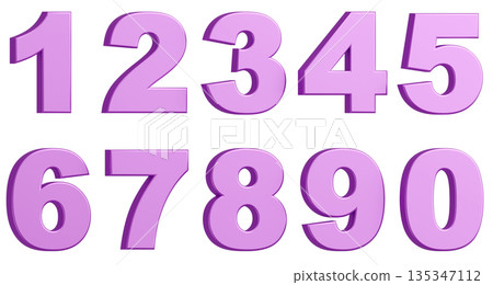 3D background material_numbers_metallic_purple 3D background material_numbers_metallic_purple 135347112