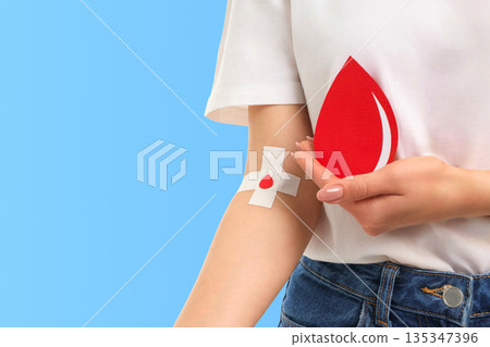 Blood donation saves lives and supports health Blood donation saves lives and supports health 135347396