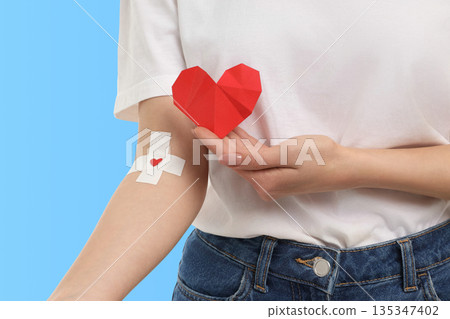 Blood donation supports health and encourages lifesaving actions 135347402