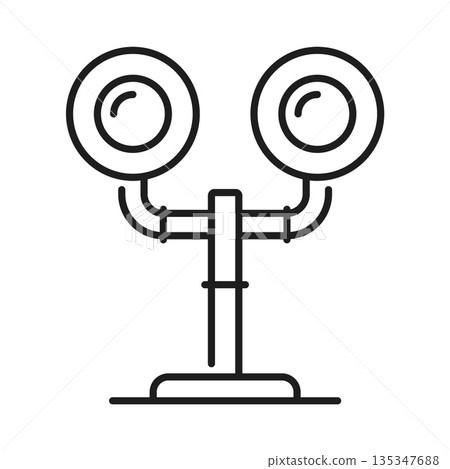 Railroad and railway icon of signal lights for train and subway metro, vector symbol. Railroad or railway line pictogram of traffic lights or semaphore signals for subway or metro underground and tram Railroad and railway icon of signal lights for train and subway metro, vector symbol. Railroad or railway line pictogram of traffic lights or semaphore signals for subway or metro underground and tram 135347688