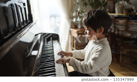 讓孩子從小就熟悉鍵盤樂器的音樂課程。從小進行鋼琴自學，促進孩子的成長。 135347999