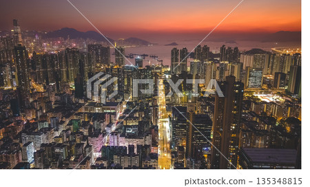 Jan 9 2026 Twilight Scene Over Yen Chow Street in Sham Shui Po 135348815