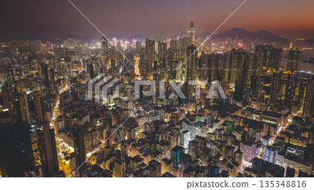Jan 9 2026 Bustling Streets of Yau Tsim Mong District in Hong Kong Jan 9 2026 Bustling Streets of Yau Tsim Mong District in Hong Kong 135348816