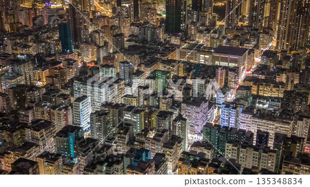 Jan 9 2026 Residential Towers and Streets in Sham Shui Po Hong Kong 135348834