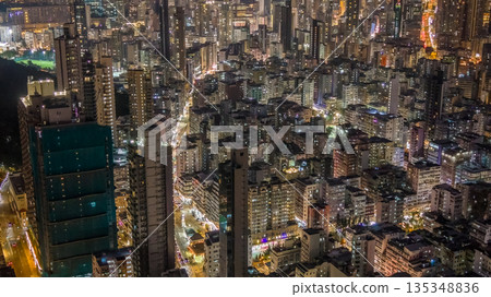 Jan 9 2026 Bustling Streets of Yau Tsim Mong District in Hong Kong Jan 9 2026 Bustling Streets of Yau Tsim Mong District in Hong Kong 135348836