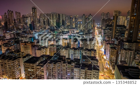 Jan 9 2026 Twilight Scene Over Yen Chow Street in Sham Shui Po Jan 9 2026 Twilight Scene Over Yen Chow Street in Sham Shui Po 135348852