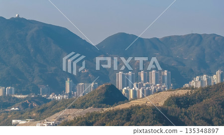 Jan 11 2026 Peaceful View of Junk Bay Chinese Permanent Cemetery Hong Kong 135348897