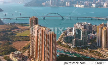 Jan 11 2026 Scenic Waterfront View of TKO Bay in Hong Kong Jan 11 2026 Scenic Waterfront View of TKO Bay in Hong Kong 135348899