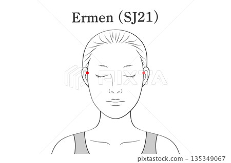 Illustration material of the Jimon acupressure point (in English) Illustration material of the Jimon acupressure point (in English) 135349067