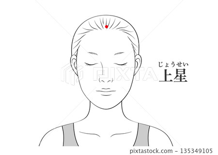 Illustration material of the Josei acupoint Illustration material of the Josei acupoint 135349105