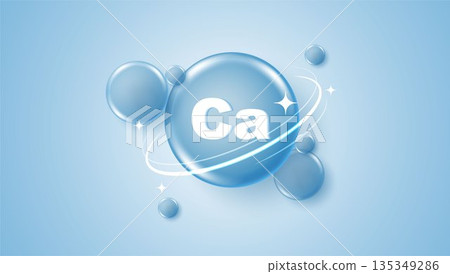 Calcium minerals blue molecule isolated. calcium icon, pill capcule. Vitamin complex health formula. meds heathcare banner for science medical concept. vector design. Calcium minerals blue molecule isolated. calcium icon, pill capcule. Vitamin complex health formula. meds heathcare banner for science medical concept. vector design. 135349286