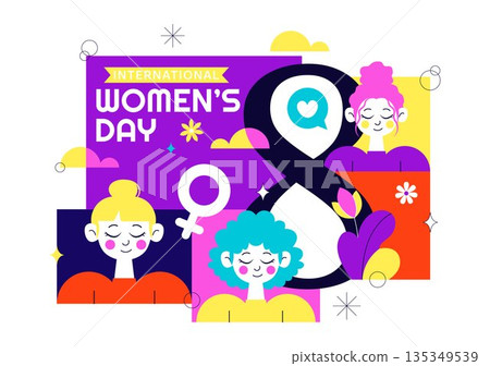International Women's Day Vector Illustration on March 8 Celebrating Achievements Freedom Women Through Flat Cartoon Background Design International Women's Day Vector Illustration on March 8 Celebrating Achievements Freedom Women Through Flat Cartoon Background Design 135349539