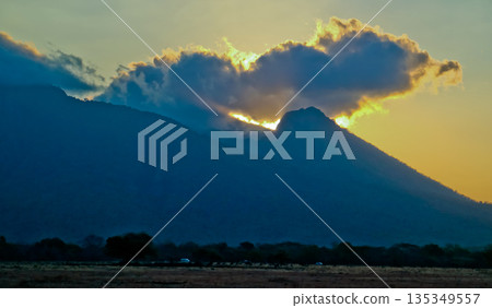 Beautiful view of Mount Baluran, Baluran National Park, East Java, Indonesia Beautiful view of Mount Baluran, Baluran National Park, East Java, Indonesia 135349557