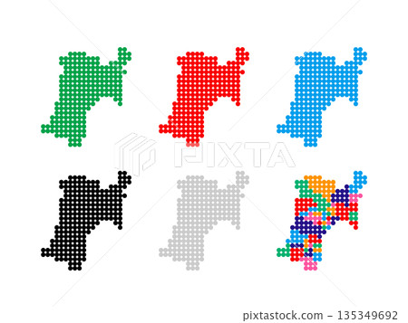 Pixel art map_Miyagi prefecture_Circle dot-03 135349692