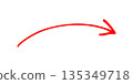 Stylish hand-drawn arrow material 135349718