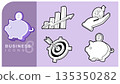 Set of modern line art business and finance 3d icons, featuring concepts like startup, growth chart, money Yen, Yuan and shopping, e-commerce. Perfect for web, apps, marketing and presentations. 135350282