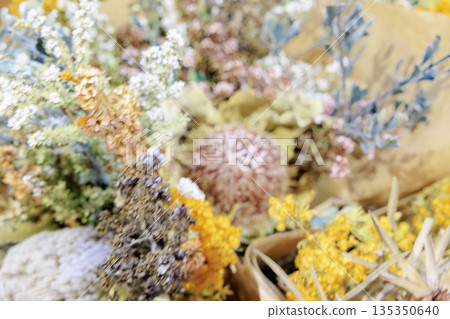 Colorful dried flower arrangement Colorful dried flower arrangement 135350640