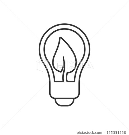 Light bulb icon in flat style. Lightbulb vector illustration on white isolated background. Energy lamp sign business concept. Light bulb icon in flat style. Lightbulb vector illustration on white isolated background. Energy lamp sign business concept. 135351238