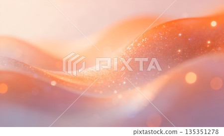 橙色抽象光波背景：微妙的閃光漸變 135351278