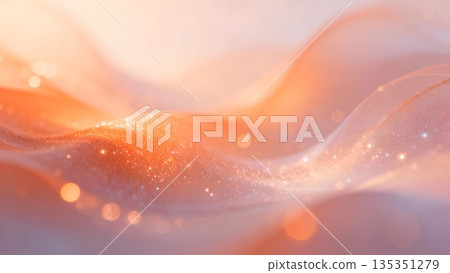 Orange abstract light wave background: subtle glitter gradient 135351279