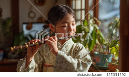 Experience Japanese culture through sound: A learning experience for children as they practice the Shinobue and Ryuteki flutes at home 135351392
