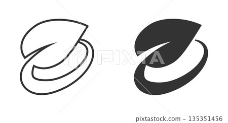 Leaf icon in flat style. Plant vector illustration on white isolated background. Flower sign business concept. 135351456