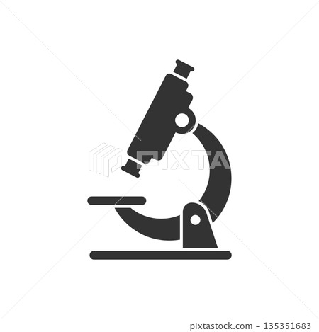 Microscope icon in flat style. Laboratory magnifier vector illustration on isolated background. Biology instrument sign business concept. Microscope icon in flat style. Laboratory magnifier vector illustration on isolated background. Biology instrument sign business concept. 135351683