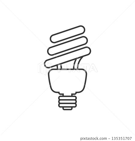 Light bulb icon in flat style. Lightbulb vector illustration on white isolated background. Energy lamp sign business concept. Light bulb icon in flat style. Lightbulb vector illustration on white isolated background. Energy lamp sign business concept. 135351707