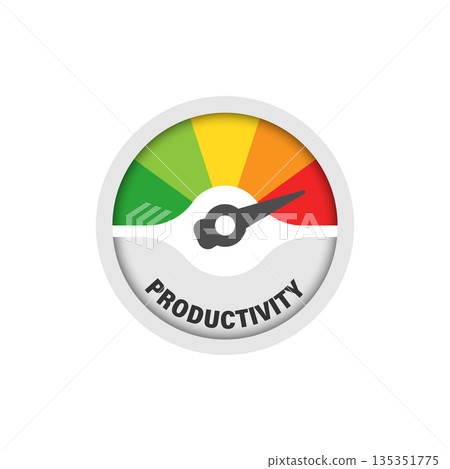 Productivity icon in flat style. Process strategy vector illustration on isolated background. Seo analytics sign business concept. 135351775