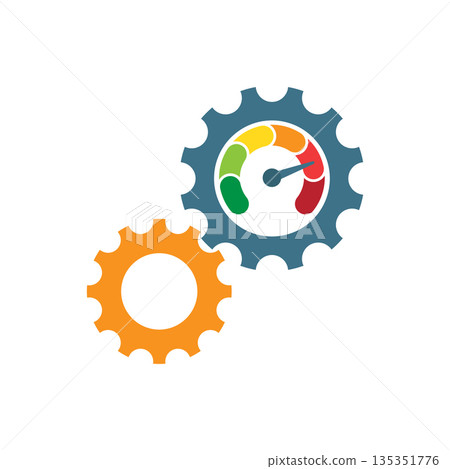 Productivity icon in flat style. Process strategy vector illustration on isolated background. Seo analytics sign business concept. 135351776