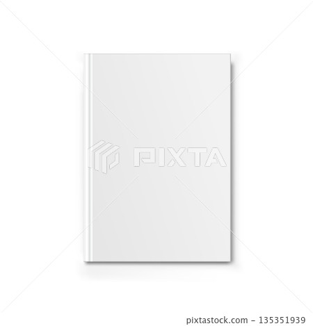 Book mockup icon in flat style. Cover template vector illustration on white isolated background. Blank notebook sign business concept. 135351939