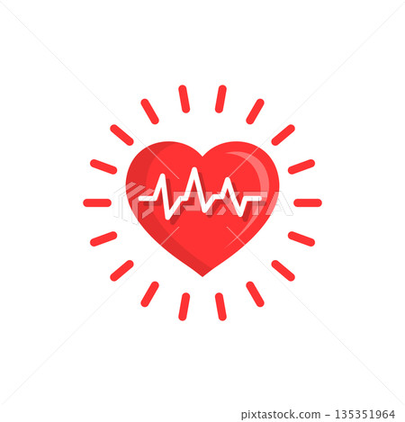 Arterial blood pressure icon in flat style. Heartbeat monitor vector illustration on isolated background. Pulse diagnosis sign business concept. Arterial blood pressure icon in flat style. Heartbeat monitor vector illustration on isolated background. Pulse diagnosis sign business concept. 135351964