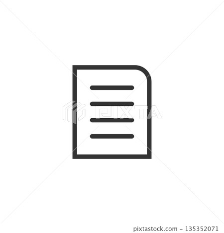 Contract document icon in flat style. Report folder stamp vector illustration on isolated background. Paper sheet sign business concept. 135352071