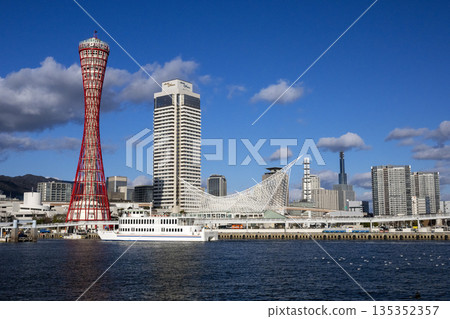 Kobe port in winter sunny day Kobe port in winter sunny day 135352357