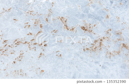 Thin ice crystalline structure with sand, natural background texture, macro photo Thin ice crystalline structure with sand, natural background texture, macro photo 135352390