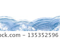 日式波浪背景，曲線交疊 135352596