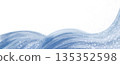 透明背景的日式波浪 135352598