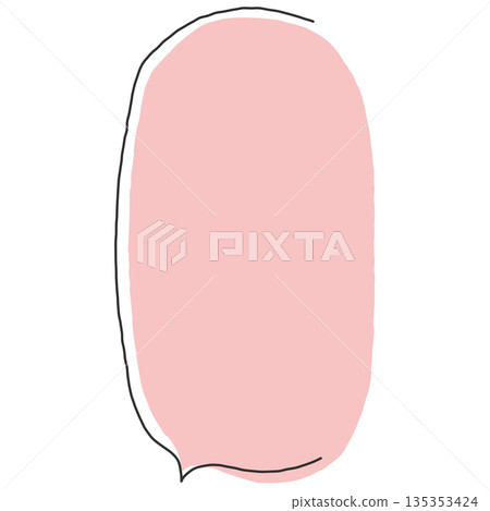 Hand-drawn simple vertical line speech bubble (pink, red) Hand-drawn simple vertical line speech bubble (pink, red) 135353424