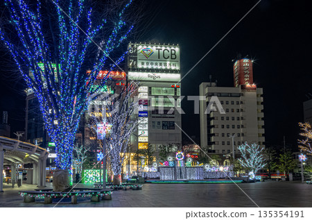 福島縣郡山市郡山站照明 福島縣郡山市郡山站照明 135354191